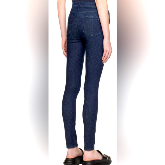 RAG & BONE Dark Indigo Rinse Nina High Rise Skinny Denim Jeans Sz 25 $225 Trendy - Picture 2 of 7